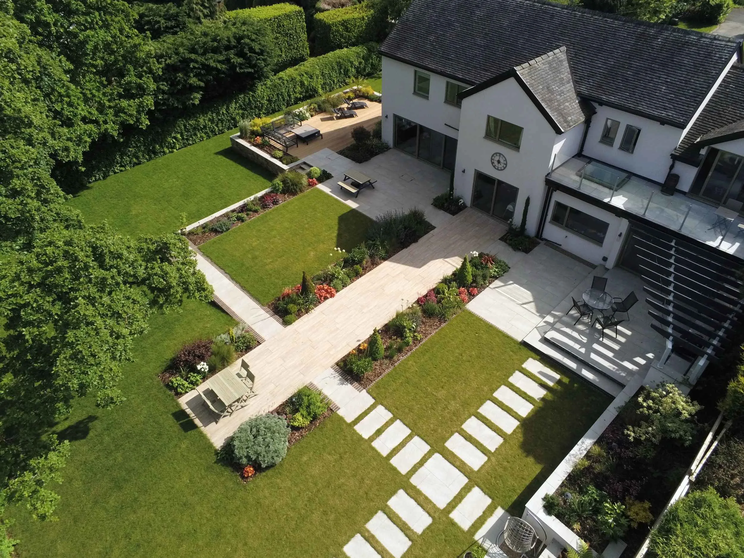 Clean and maintained garden